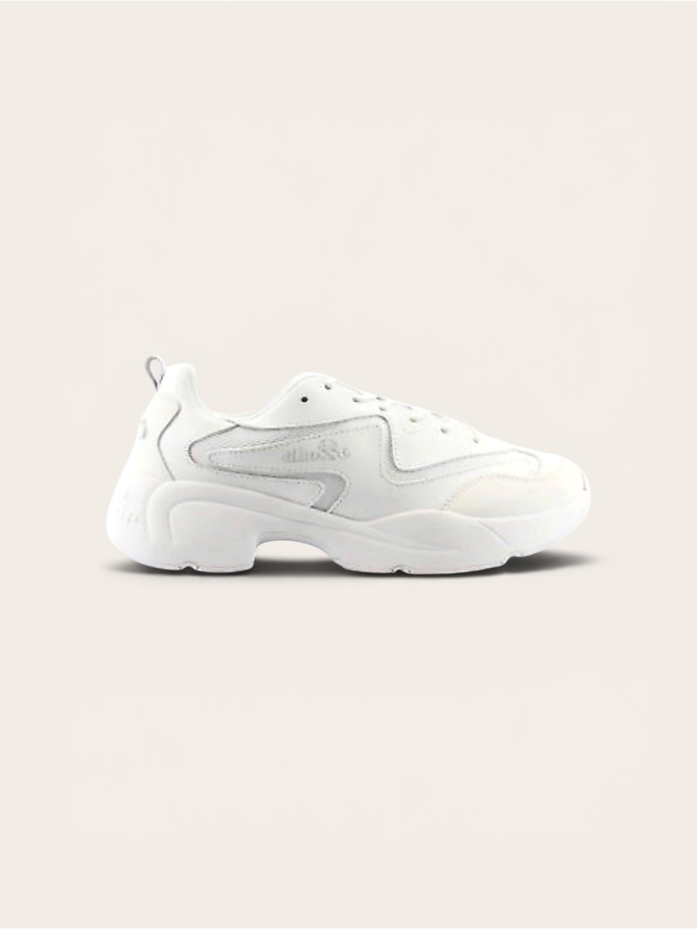 New Full Set Ellesse Chunky Sneaker Women Leather White Sz 7